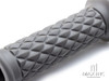 Grey Diamond Cafe Racer Style Hand Grips - 7/8" (22mm)