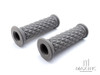 Grey Diamond Cafe Racer Style Hand Grips - 7/8" (22mm)