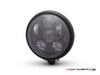 5.75" Bates Style LED Six Projector Gloss Black Metal Headlight