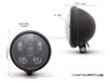 5.75" Bates Style LED Six Projector Gloss Black Metal Headlight