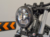 5.75" Bates Style LED Six Projector Gloss Black Metal Headlight