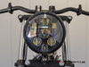 5.75" Bates Style LED Six Projector Gloss Black Metal Headlight
