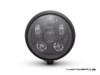 5.75" Bates Style LED Six Projector Matte Black Metal Headlight