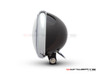 5.75" Bates Style LED Six Projector Gloss Black + Chrome Metal Headlight