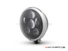 5.75" Bates Style LED Six Projector Gloss Black + Chrome Metal Headlight