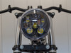 5.75" Bates Style LED Six Projector Gloss Black + Chrome Metal Headlight