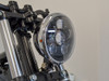 5.75" Bates Style LED Six Projector Gloss Black + Chrome Metal Headlight
