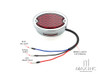 Classic Chrome Metal Oval LED Stop / Tail Light