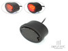 Classic Matte Black Metal Oval Smoked Lens LED Stop / Tail Light