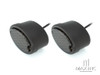 Classic Matte Black Metal Oval Smoked Lens LED Stop / Tail Lights - Pair