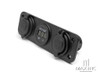 Universal Panel Mount 12v Socket + Twin USB + Voltmeter Power Supply