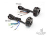 Universal Black Alloy Motorcycle Control Switch Set Combo - Fits 22mm Bars