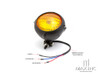 5.5" Black Alloy Vintage Style Headlight - Yellow Lens