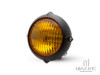 5.5" Black Alloy Vintage Style Headlight - Yellow Lens