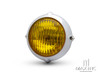 5.5" Polished Alloy Vintage Style Headlight - Yellow Lens