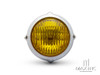 5.5" Polished Alloy Vintage Style Headlight - Yellow Lens