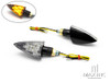 Black Universal LED Spear Head Turn Signals / Indicators - Emarked