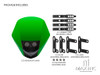 Green Universal Stealth Supermoto LED Headlight Mask - 20w