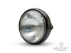 7.7" Gloss Black Shorty Metal Headlight - 12v / 55w Sealed Beam