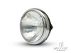 7.7" Gloss Black + Chrome Shorty Metal Headlight - 12v / 55w Sealed Beam