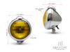 5" Chrome Metal Vintage Style Headlight - Yellow Lens