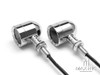 Chrome Alloy Custom Bobber Turn Signals / Indicators - Smoked Lens