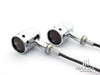 Chrome Alloy Custom Turn Signals - Smoked Lens - Bulb Type