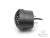 Matte Black Metal Grilled Oval LED Stop / Tail Light - Red Lens