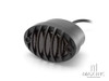 Matte Black Metal Grilled Oval LED Stop / Tail Light - Smoked Lens