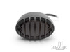 Matte Black Metal Grilled Oval LED Stop / Tail Light - Smoked Lens