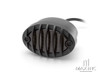 Matte Black Metal Grilled Oval LED Stop / Tail Light - Smoked Lens