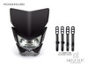 Black Beasty Universal Supermoto Headlight Mask - 12v/35w