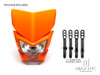 Orange Beasty Universal Supermoto Headlight Mask - 12v/35w