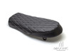 Black Diamond Stitch Universal Scrambler Motorcycle Seat
