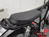 Black Diamond Stitch Universal Scrambler Motorcycle Seat