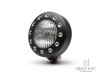 5" Matte Black Alloy Drilled Bezel Vintage Style Headlight - 12v / 35w