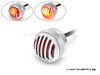 1.65" Chrome Mini Flush Mount CNC Billet Alum Prison Grill LED Stop / Tail Light