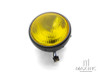7.7" Matte Black Universal Metal Classic Yellow Lens Headlight