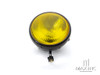 7.7" Gloss Black Universal Metal Classic Yellow Lens Headlight
