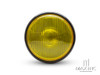 7.7" Gloss Black Universal Metal Classic Yellow Lens Headlight