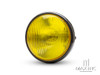 7.7" Gloss Black Universal Metal Classic Yellow Lens Headlight