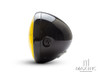7.7" Gloss Black Universal Metal Classic Yellow Lens Headlight