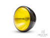 7.7" Gloss Black Universal Metal Classic Yellow Lens Headlight