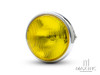 7.7" Gloss Black + Chrome Universal Metal Classic Yellow Lens Headlight