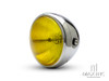 7.7" Chrome Universal Metal Classic Yellow Lens Headlight