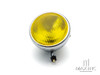 7.7" Chrome Universal Metal Classic Yellow Lens Headlight