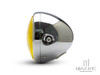 7.7" Chrome Universal Metal Classic Yellow Lens Headlight