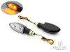 Black Super Bright Dual LED Turn Signals / Indicators - Emarked