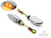 Chrome Super Bright Dual LED Turn Signals / Indicators - Emarked