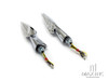 Chrome Full Size Benelli Style LED Turn Signals / Indicators - Emarked